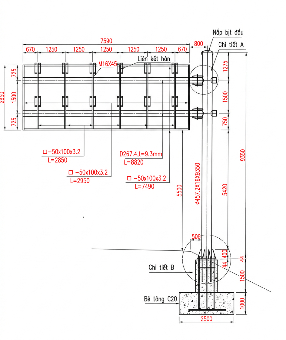 Sản phẩm Cột cần vươn